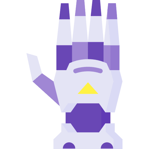 Hand artificial robot technology icon Hand artificial robot technology icon