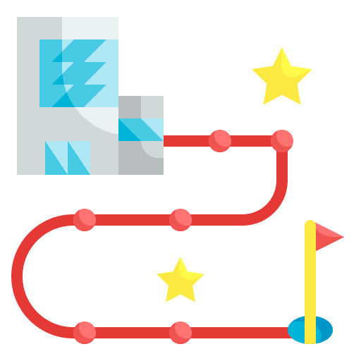 Company building goal route icon