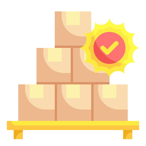 Product verified shipping quality icon