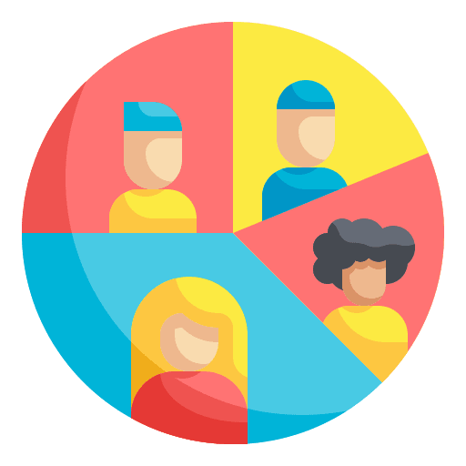 Segment segment business and finance target icon
