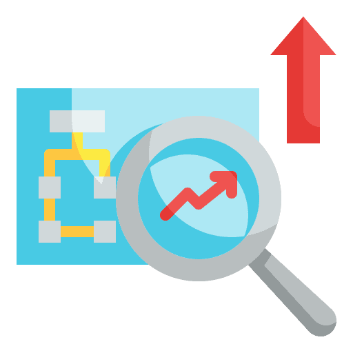 Analysis diagram analysis management icon Analysis diagram analysis management icon