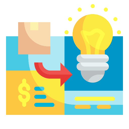 Creative project marketing idea icon Creative project marketing idea icon