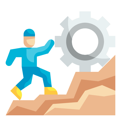 Development effort gear professions and jobs icon Development effort gear professions and jobs icon
