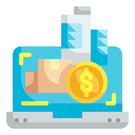 Online business computer trade online business icon