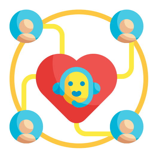 Relationship management collaboration networking icon Relationship management collaboration networking icon