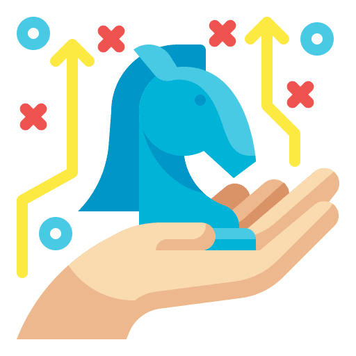 Strategy growth horse increase icon Strategy growth horse increase icon