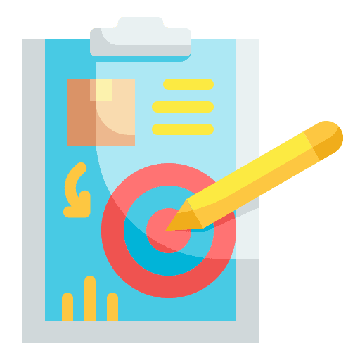 Target report clipboard goal icon Target report clipboard goal icon