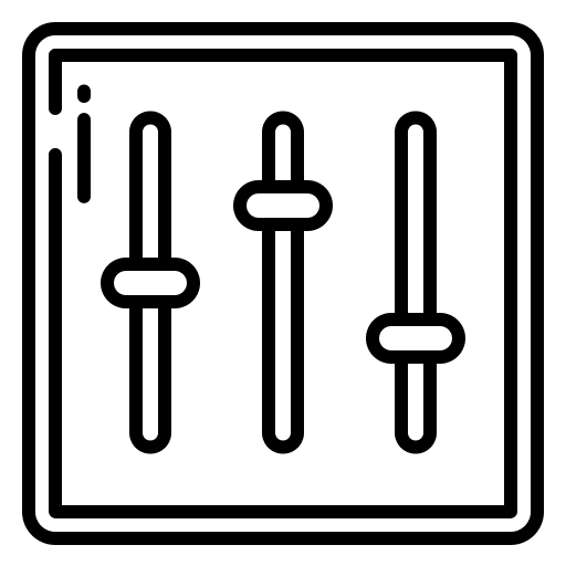 Adjustment levels music and multimedia adjustment icon