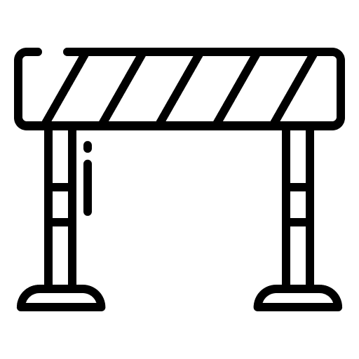 Barrier no tresspasing signaling barrier icon