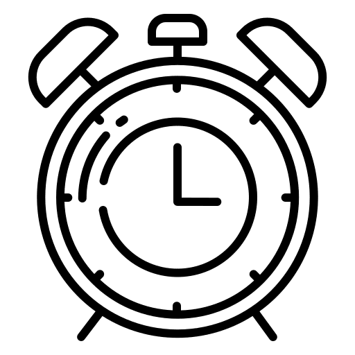 Clock alarm time time and date icon