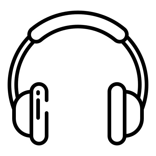 Headphone music and multimedia earphones audio icon