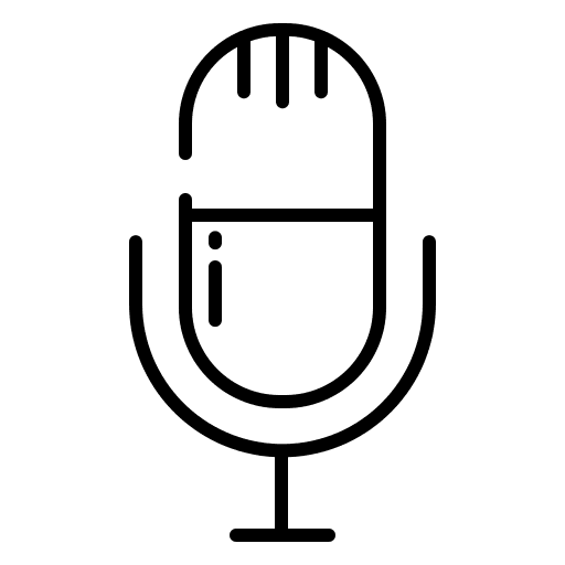 Mic music and multimedia mic voice icon