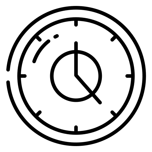 Time circular clock time wall clock icon