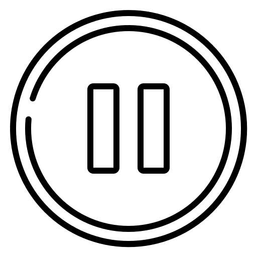 Paused video player music player ui icon