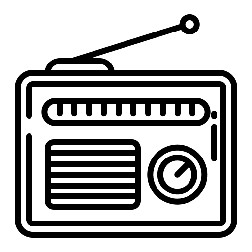 Radio transistor news technology icon