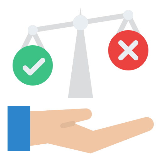 Decision yes no business business and finance icon