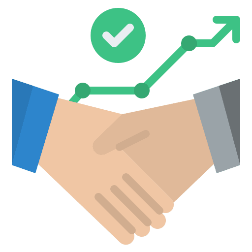 Partnership business and finance stakeholder finance icon