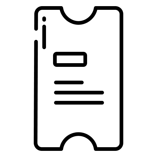 Ticket validating ticket ticket entertainment icon