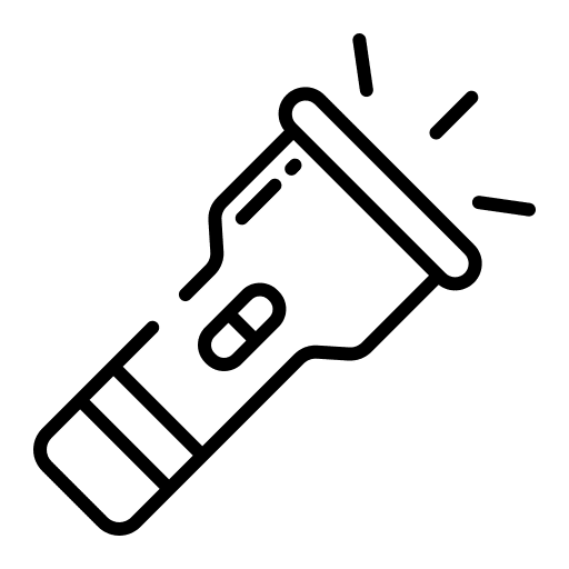 Torch equipment flash light icon
