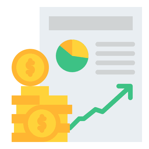 Financial budget chart financial icon Financial budget chart financial icon