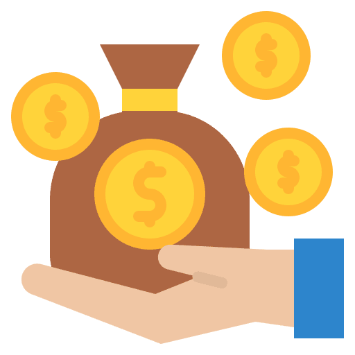 Income business and finance money bag business icon Income business and finance money bag business icon