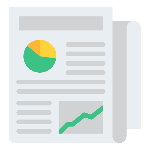 News report journal financial business icon News report journal financial business icon