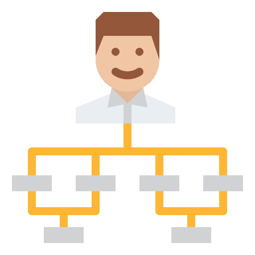Organization manager employee company icon Organization manager employee company icon