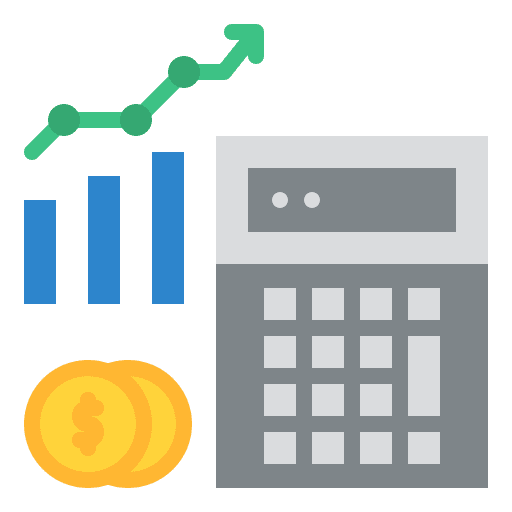 Business revenue income management icon Business revenue income management icon
