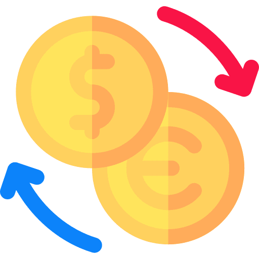 Change business and finance euro forex icon