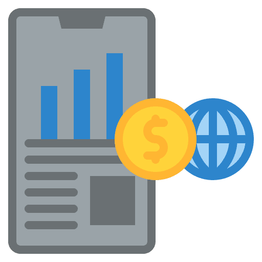 Online business analytic analytics investment icon Online business analytic analytics investment icon