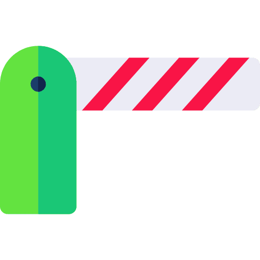 Barrier signal security toll road icon Barrier signal security toll road icon
