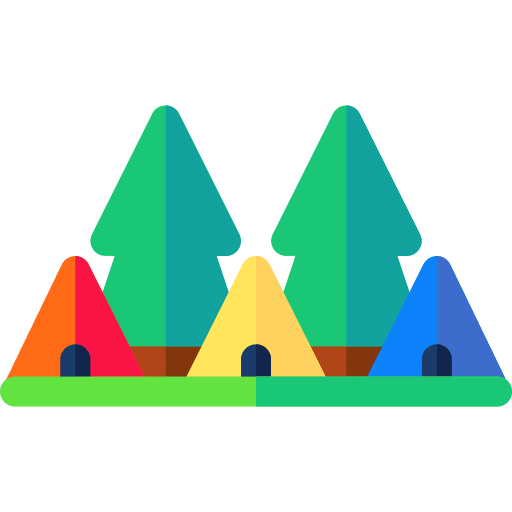Camping rural holidays vacation icon Camping rural holidays vacation icon