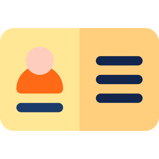 Identification id card pass business icon Identification id card pass business icon