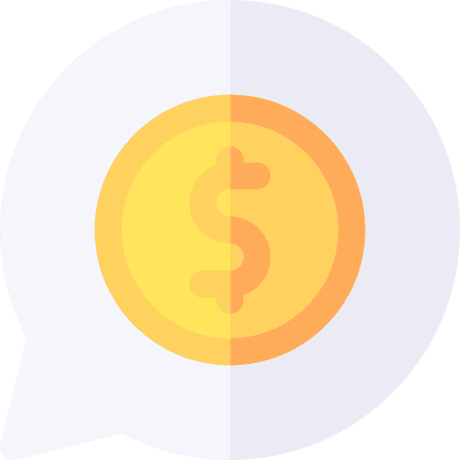 Money talk dollar business and finance icon Money talk dollar business and finance icon