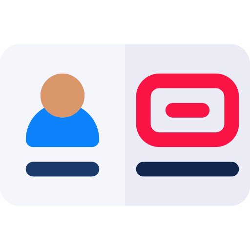 Visa identity pass user icon