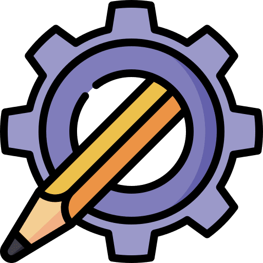 Pencil creative process create art and design icon