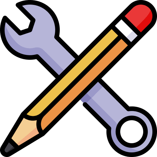 Pencil wrench edit tools creative process icon