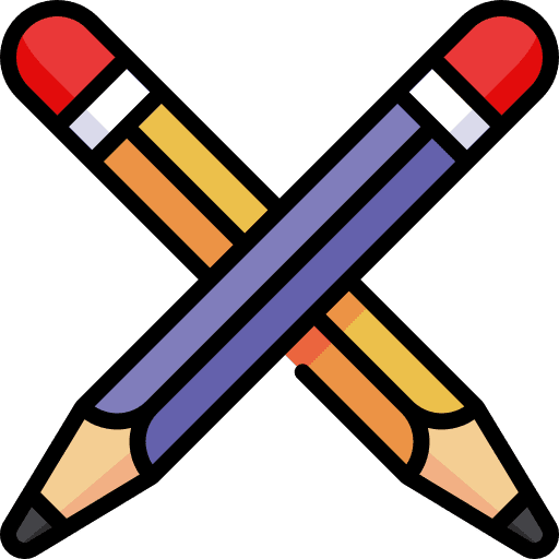 Pencils creative process artistic work in progress icon