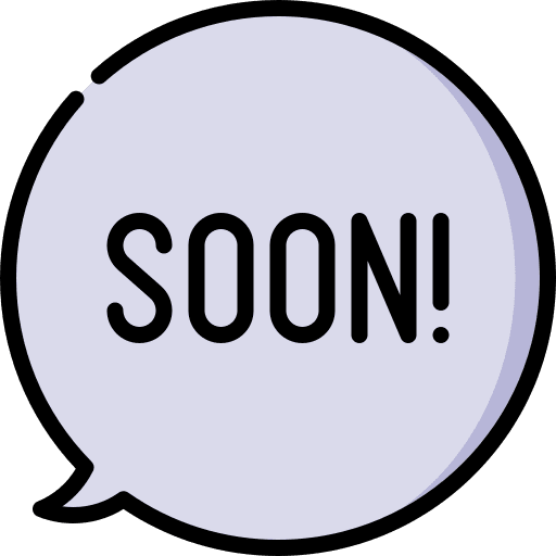 Soon work in progress speech bubble communications icon Soon work in progress speech bubble communications icon