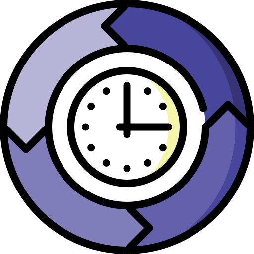 Time management progress work process icon Time management progress work process icon