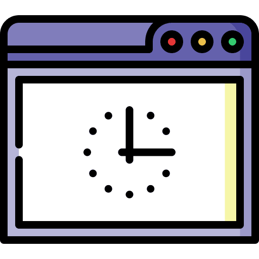 Clock load time web browser interface icon Clock load time web browser interface icon