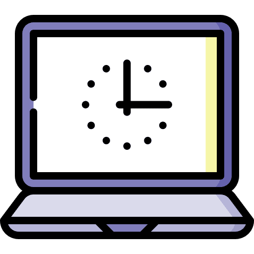 Clock website laptop clock icon Clock website laptop clock icon