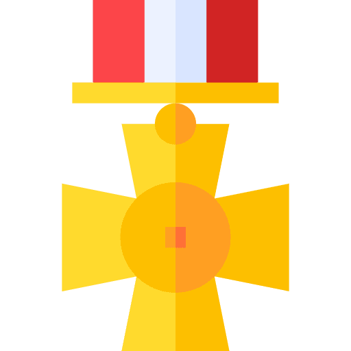 Medal award quality certificate icon