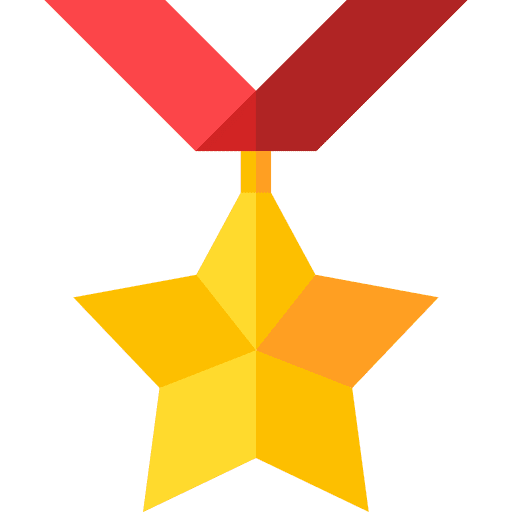 Medal certification certificate award icon