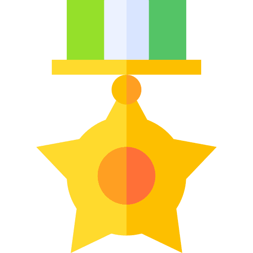 Medal seo and web certificate award icon