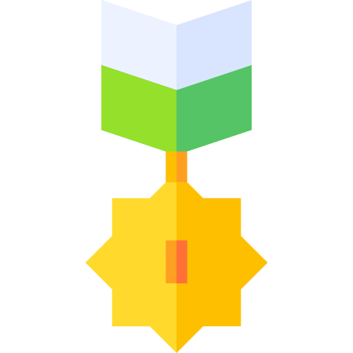 Medal sports and competition award seo and web icon