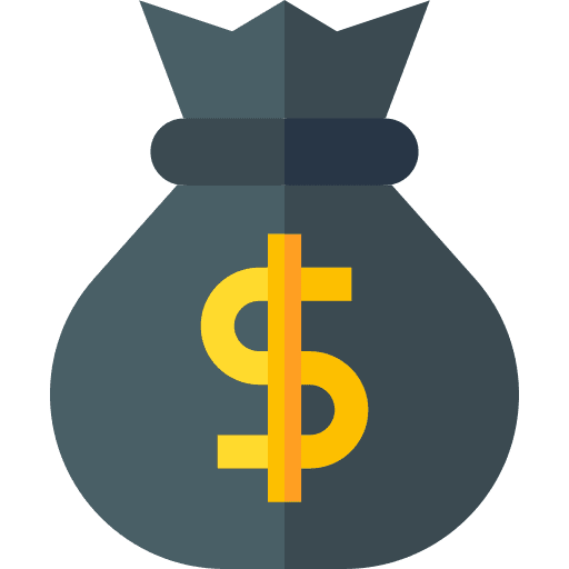 Money bag bank business dollar symbol icon