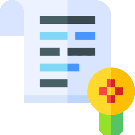 Diploma files and folders certification experience icon