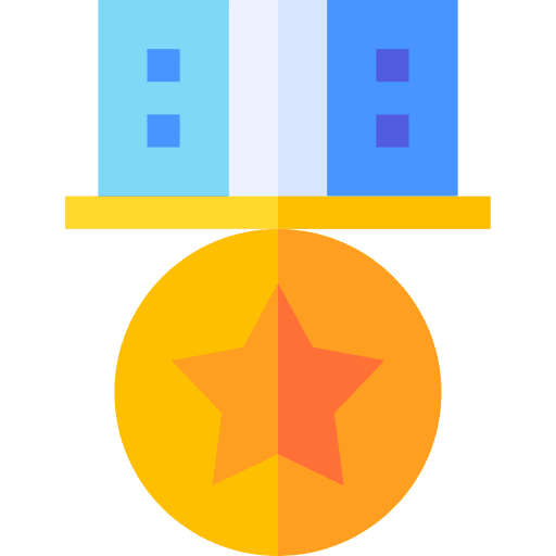 Medal certification sports and competition seo and web icon