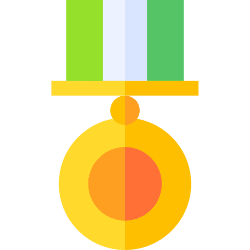 Medal sports and competition award quality icon